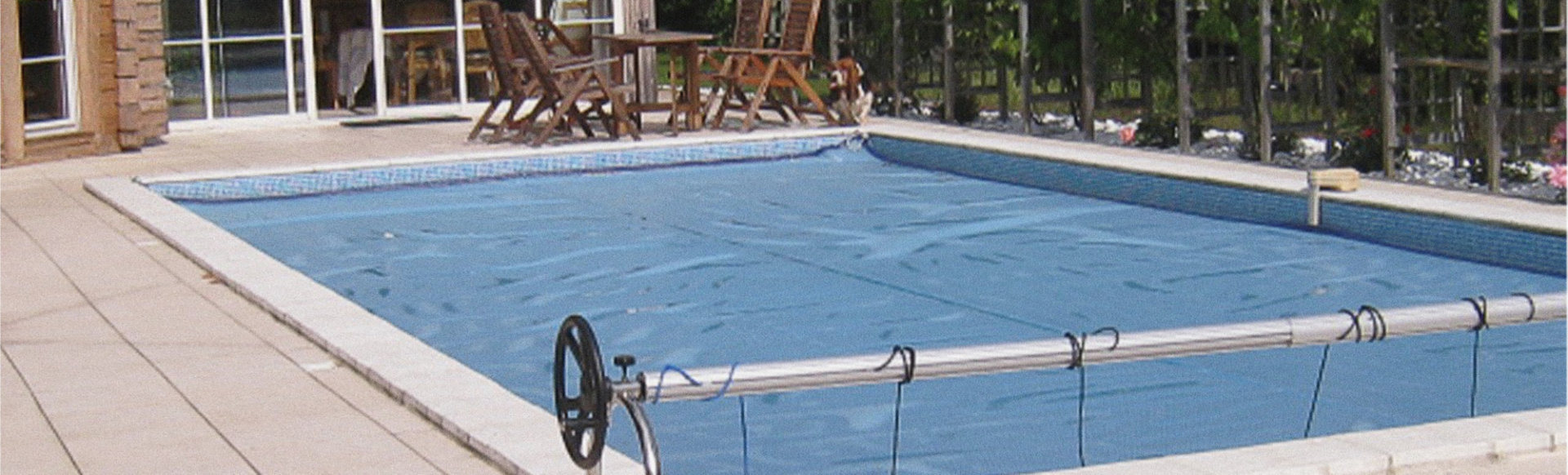 sol+guard pool cover on swimming pool